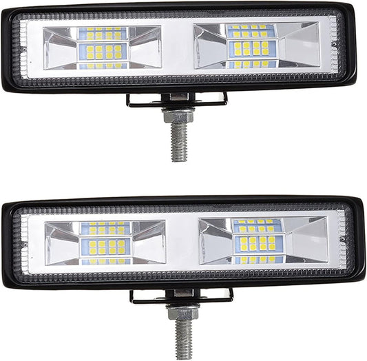 Henpou 48W Lampu Kerja LED 12V–24V IP67 Waterproof 6000K Super Bright Light Bar for Mobil, Truk & Offroad (2PCS)